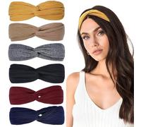 Diadema Mujer, 6 Pcs Cinta Pelo Deporte Elástica Diademas Mujer Antideslizante Cintas Pelo Yoga Movimiento Bandana Mujer, Turbantes Para Mujer