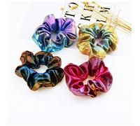 Diadema Mujer 8 unids conjunto de moda brillo scrunchie colorido elástico elástico corbata pelo banda de pelo brillo de caballo titular scrunchie pack accesorios for el cabello Auriculares Diadema(9)