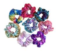 Diadema Mujer 8 unids conjunto de moda brillo scrunchie colorido elástico elástico corbata pelo banda de pelo brillo de caballo titular scrunchie pack accesorios for el cabello Auriculares Diadema(4)