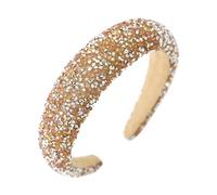 Diadema Mujer Brillante, Pedrería Oro Diadema Pelo Diademas Ancha Cabello Accesorios Dulces Elegantes para Niñas Mujer Vida Diaria, Fiestas, Actuaciones, Fotografía
