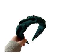 Diadema Mujer Diademas con aro for el pelo for mujer y niña, diademas de flores de Color sólido, diadema ancha de diseñador, accesorios for el cabello(Green)