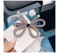 Diadema Mujer Elegante grande Bandas elásticas Plaquillas de la tela Scrunchies Crystal Girls Jewelry Rhinestone Headbands for la cabeza de las mujeres Auriculares Diadema(Hair clip)