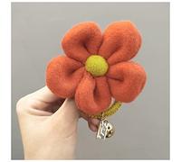 Diadema Mujer High Elastic Hair Band Peluche Flor Clip de pelo Corbata Caballo PanalyToil Holder Lady Hair Scrunchies Girls Sweet Popular Pelo Accesorios Auriculares Diadema(Orange hair rope)