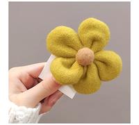 Diadema Mujer High Elastic Hair Band Peluche Flor Clip de pelo Corbata Caballo PanalyToil Holder Lady Hair Scrunchies Girls Sweet Popular Pelo Accesorios Auriculares Diadema(Yellow hair clip)