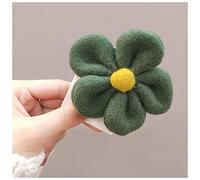 Diadema Mujer High Elastic Hair Band Peluche Flor Clip de pelo Corbata Caballo PanalyToil Holder Lady Hair Scrunchies Girls Sweet Popular Pelo Accesorios Auriculares Diadema(Green hair clip)