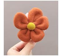 Diadema Mujer High Elastic Hair Band Peluche Flor Clip de pelo Corbata Caballo PanalyToil Holder Lady Hair Scrunchies Girls Sweet Popular Pelo Accesorios Auriculares Diadema(Orange hair clip)