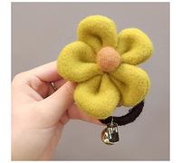 Diadema Mujer High Elastic Hair Band Peluche Flor Clip de pelo Corbata Caballo PanalyToil Holder Lady Hair Scrunchies Girls Sweet Popular Pelo Accesorios Auriculares Diadema(Yellow hair rope)