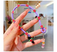 Diadema Mujer Linda flor corazón pelo trenzado cuerda chicas trenzas sucias bandas de pelo caramelo curling latas de pelo herramientas de estilo accesorios Auriculares Diadema(12)