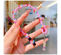 Diadema Mujer Linda flor corazón pelo trenzado cuerda chicas trenzas sucias bandas de pelo caramelo curling latas de pelo herramientas de estilo accesorios Auriculares Diadema(13)