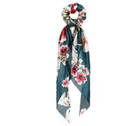 Diadema Mujer Moda Floral Print Scrunchies Sólido Cinta de Pelo Largo for Las Mujeres Panaly Bufanda Sweet Elástico Cabello El Pelo Accesorios Auriculares Diadema(CS647204)
