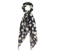 Diadema Mujer Moda Floral Print Scrunchies Sólido Cinta de Pelo Largo for Las Mujeres Panaly Bufanda Sweet Elástico Cabello El Pelo Accesorios Auriculares Diadema(CS648302)