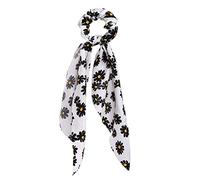 Diadema Mujer Moda Floral Print Scrunchies Sólido Cinta de Pelo Largo for Las Mujeres Panaly Bufanda Sweet Elástico Cabello El Pelo Accesorios Auriculares Diadema(CS648301)