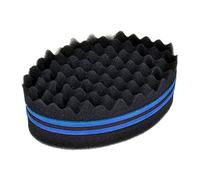 Diadema Mujer Óvalo esponja cepillo pelo doble cara rizador de pelo en forma de onda rizado mágico twist pelo cepillo esponja peluquería herramientas de peinado Auriculares Diadema(Blue)
