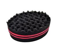 Diadema Mujer Óvalo esponja cepillo pelo doble cara rizador de pelo en forma de onda rizado mágico twist pelo cepillo esponja peluquería herramientas de peinado Auriculares Diadema(Red)