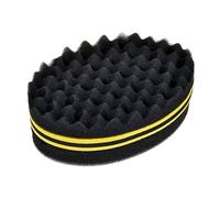 Diadema Mujer Óvalo esponja cepillo pelo doble cara rizador de pelo en forma de onda rizado mágico twist pelo cepillo esponja peluquería herramientas de peinado Auriculares Diadema(Yellow)