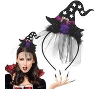 diadema mujer, sombrero de bruja diademas mujer, accesorios de mujer para Halloween y Mardi Gras.