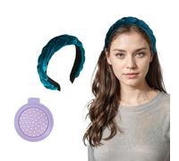 Diadema Mujer Terciopelo de Trenzadas Diademas Mujer Anchas de Pelo con Arruga, Turbante Banda Pelo Retro Accesorios Cabello Cabeza para Mujer Chica Trae un peine plegable