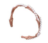 Diadema multiusos adornada con perlas fáciles de ajustar y usar, accesorio para el cabello para un aspecto elegante, uso diario casual