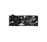 Diadema negra con corazón misterioso para bebé, con bonito lazo, turbante de nudo de poliéster suave para bebés, elástico y elegante