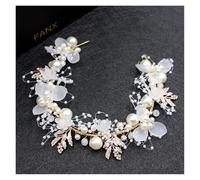 Diadema Niña Corona Flor Coronas de perlas for niñas, diadema nupcial boda, flores florales for, accesorios for el cabello for adultos(Color 10)