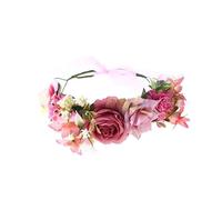 Diadema Niña Corona Flor Coronas de perlas for niñas, diadema nupcial boda, flores florales for, accesorios for el cabello for adultos(33)