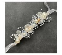Diadema Niña Corona Flor Diadema nupcial for niñas, tocado de cristal con perlas imitación, corona flores, guirnalda for la cabeza, diademas boda for el cabello(Bracelet 7)
