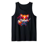 Diadema Ninja Fox Star Rojo Karate Camiseta sin Mangas