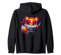 Diadema Ninja Fox Star Rojo Karate Sudadera con Capucha