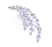 Diadema Novia Boda 2 uds peines for el cabello de hojas for novia, accesorios for el cabello for mujer, tocado de princesa de cristal con flores, joyería de boda Para Decorar