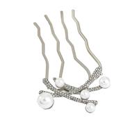 Diadema Novia Boda 2 uds tocado de novia peinetas de Metal for tocado de novia accesorios for el cabello de boda tocado de mujer sombrerería de fiesta Para Decorar(Sliver)