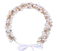 Diadema Novia Boda 2 uds tocado nupcial diadema de cristal for mujer accesorios for el cabello de boda for boda Para Decorar(Gold)