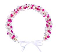 Diadema Novia Boda 2 uds tocado nupcial diadema de cristal for mujer accesorios for el cabello de boda for boda Para Decorar(Rose Red)