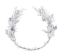 Diadema Novia Boda Diadema de perlas y hojas, Tiara, banda for el pelo de boda, tocados de novia con perlas de cristal, accesorios for el cabello Para Decorar