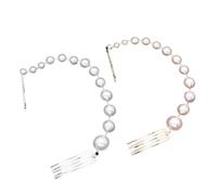 Diadema Novia Boda Joyería for el cabello de boda con perlas, peines de cristal for novia, horquillas for fiesta, accesorios for el cabello de boda Para Decorar(Mixed colors-2pcs)