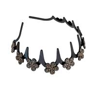Diadema Ondulada | Diadema Mujer con Flor de - Accesorio Para Todo El Dia Mujeres Adultas Jovenes Ocasional Deporte