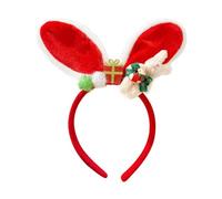Diadema Orejas de Conejo Tocado Navideño de Fiesta y Lindo con Peluche | Orejas De Conejo Con Diseño De Muñeca Y Bolas Festivas Para Mujeres Disfraz Cosplay Cabina Fotográfica Vacaciones