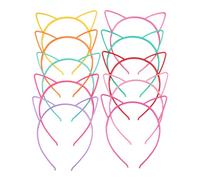 Diadema Orejas de Gato,Diademas Orejas de Gato de Plástico 10 Colores Hairband del Gato para Niñas Mujeres Uso Diario y Decoración de Fiesta