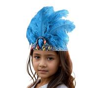 Diadema para adultos, para mujer, plumas, fiesta, baile, té de la tarde, boda, diadema accesorio (azul cielo, talla única)