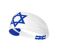 Diadema para Deportes al Aire Libre, Diadema con Estampado de Bandera de Israel Que Absorbe el Sudor, para Viajes, Yoga, Ciclismo, Deportes, Fitness elástico.