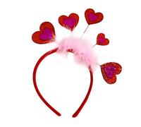 Diadema para el día de San Valentín con purpurina y corazón para el pelo, para boda, compromiso, accesorios para el cabello, diadema ajustable