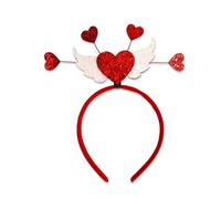 Diadema para el día de San Valentín con purpurina y corazón para el pelo, para boda, compromiso, accesorios para el cabello, diadema ajustable