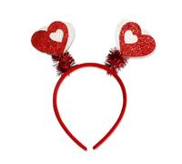 Diadema para el día de San Valentín con purpurina y corazón para el pelo, para boda, compromiso, accesorios para el cabello, diadema ajustable