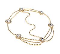 Diadema para el Pelo, Cadena para la Cabeza Maravillosa para Niña, Accesorios para el Cabello de Moda Vintage Brillantes, Aniversarios para Fiestas Nocturnas (GOLD)