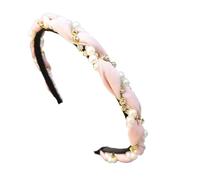 Diadema para el pelo con diamantes de imitación para mujer, tocado de novia, accesorio elegante para fiesta (rosa)