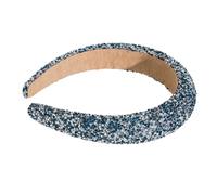 Diadema para el pelo ligera y versátil para mujer, lujosa, brillante, con incrustaciones de diamantes de imitación, color azul