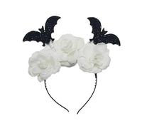 Diadema para fiesta temática de Halloween, diadema para niños, aro de flores, carnaval, disfraz de escenario, diadema para adultos, tocado de Halloween, murciélago, accesorios de escenario