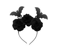 Diadema para fiesta temática de Halloween, para niños, aro de flores, carnaval, disfraz de escenario, diadema para adultos, tocado de murciélago, accesorio de disfraz de fiesta de Halloween, accesorio