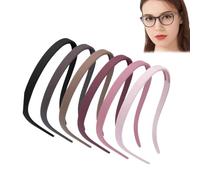 Diadema para Gafas Solares, 6 Piezas de Cinta de Pelo Curvada Antideslizante, Diadema Ondulada con Dientes Cuadrada Sin Dolor para Gafas, para Hombre Madre Adolescente Mujer Diario Lavado Facial Baño