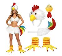 Diadema para la Cabeza de Gallo Kit Diadema Juego Roles Animales Halloween