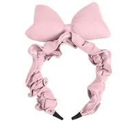 Diadema para la ducha | : 25 x 14 cm diadema con lazos suaves y no deslizantes | Diadema para mujer y niña con lazo para ducha, entrenamiento, deporte, maquillaje, accesorios para el cabello